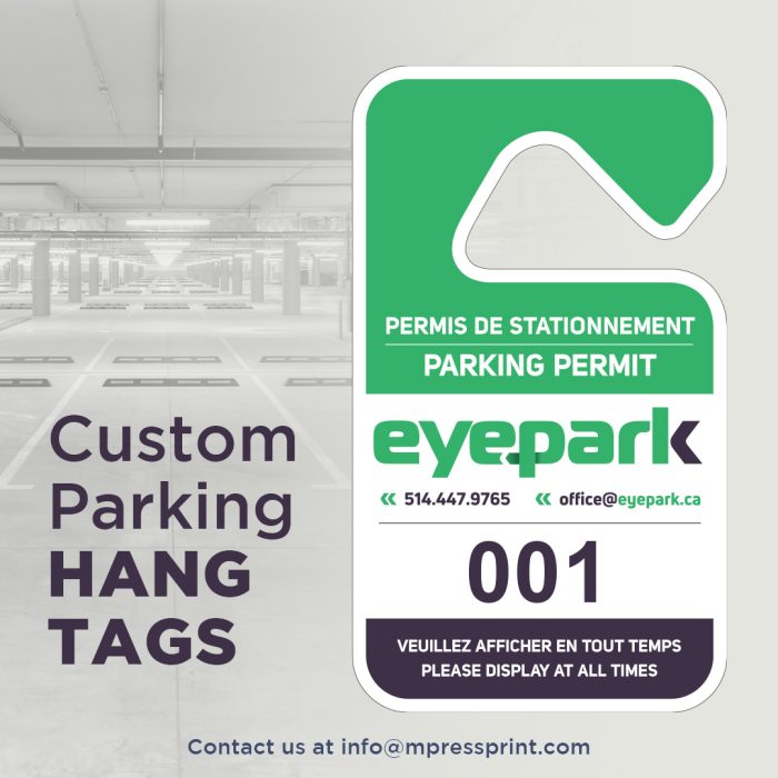 Parking Hangtag