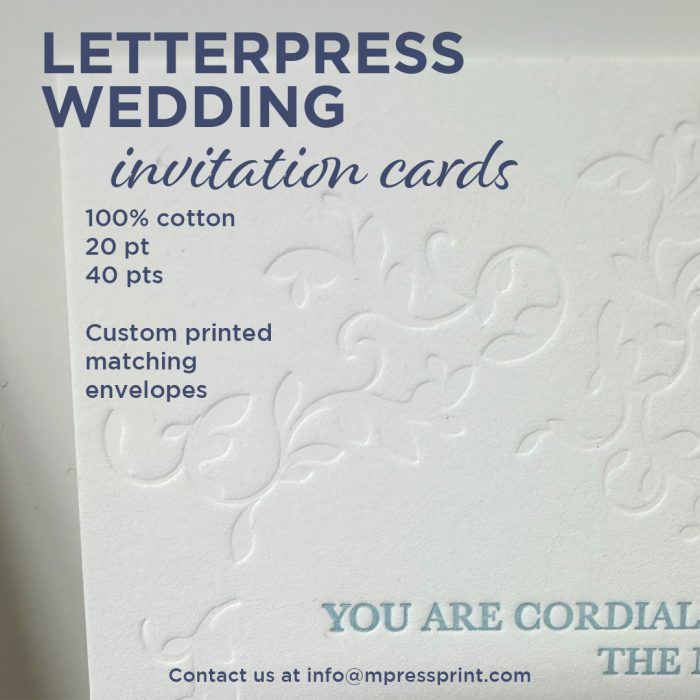 Wedding Cards Letterpress