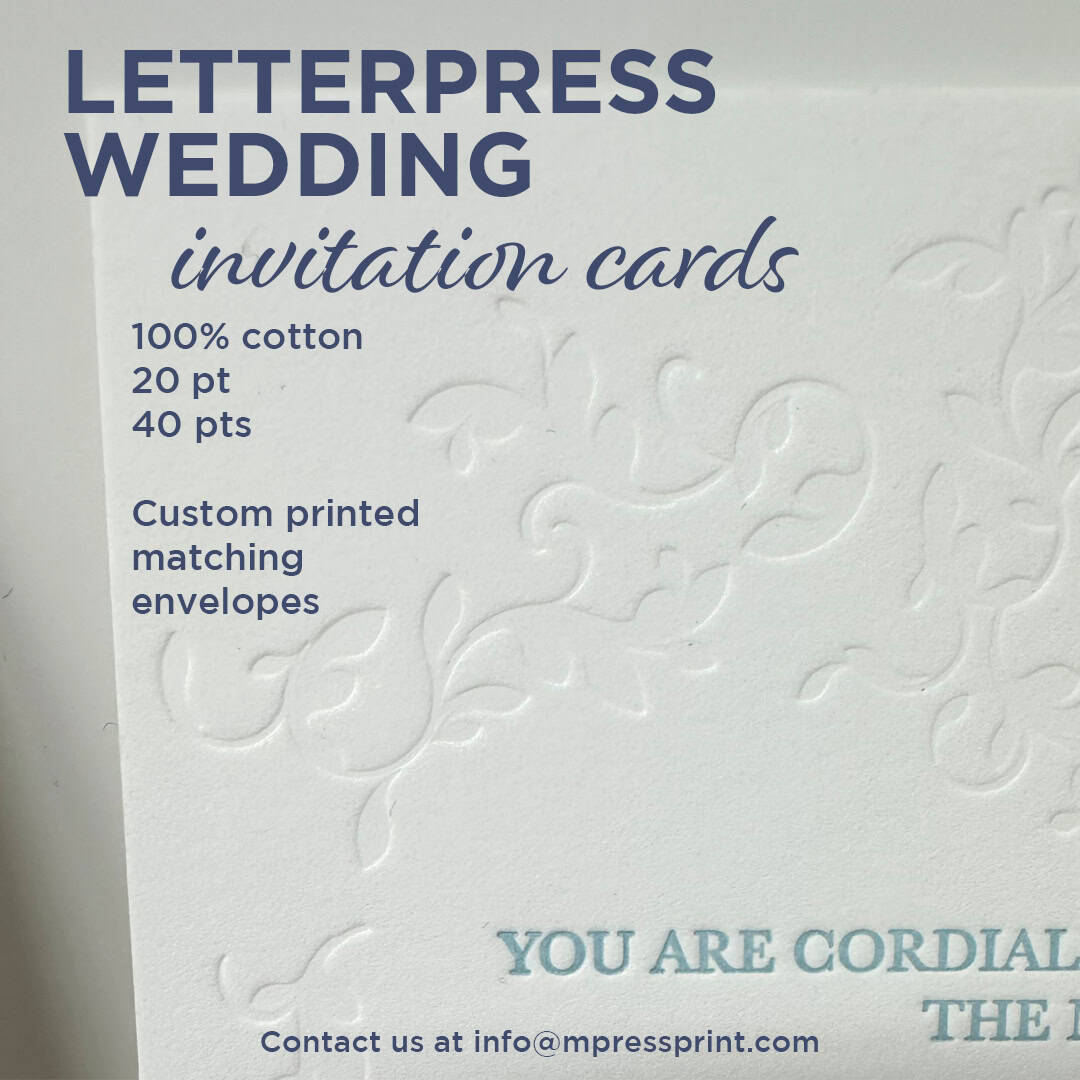 Wedding cards letterpress